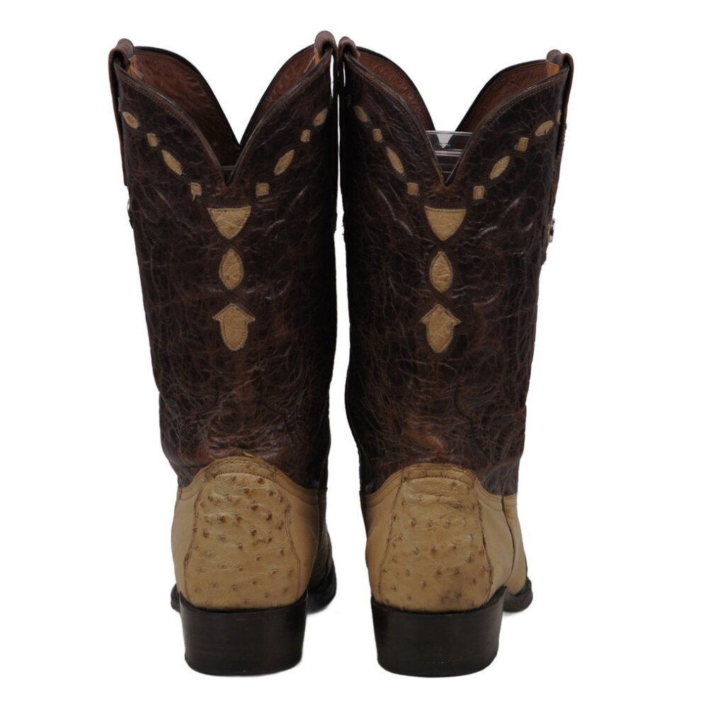 Montana Full Quill Ostrich Triad Western Cowboy Boots Inlay Mexico Men's 9 D - Picture 7 of 14